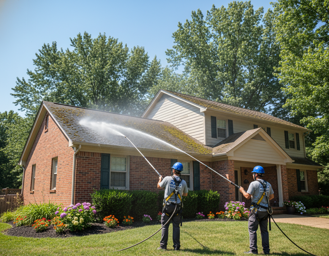 Roof Cleaning In Lewis Center
